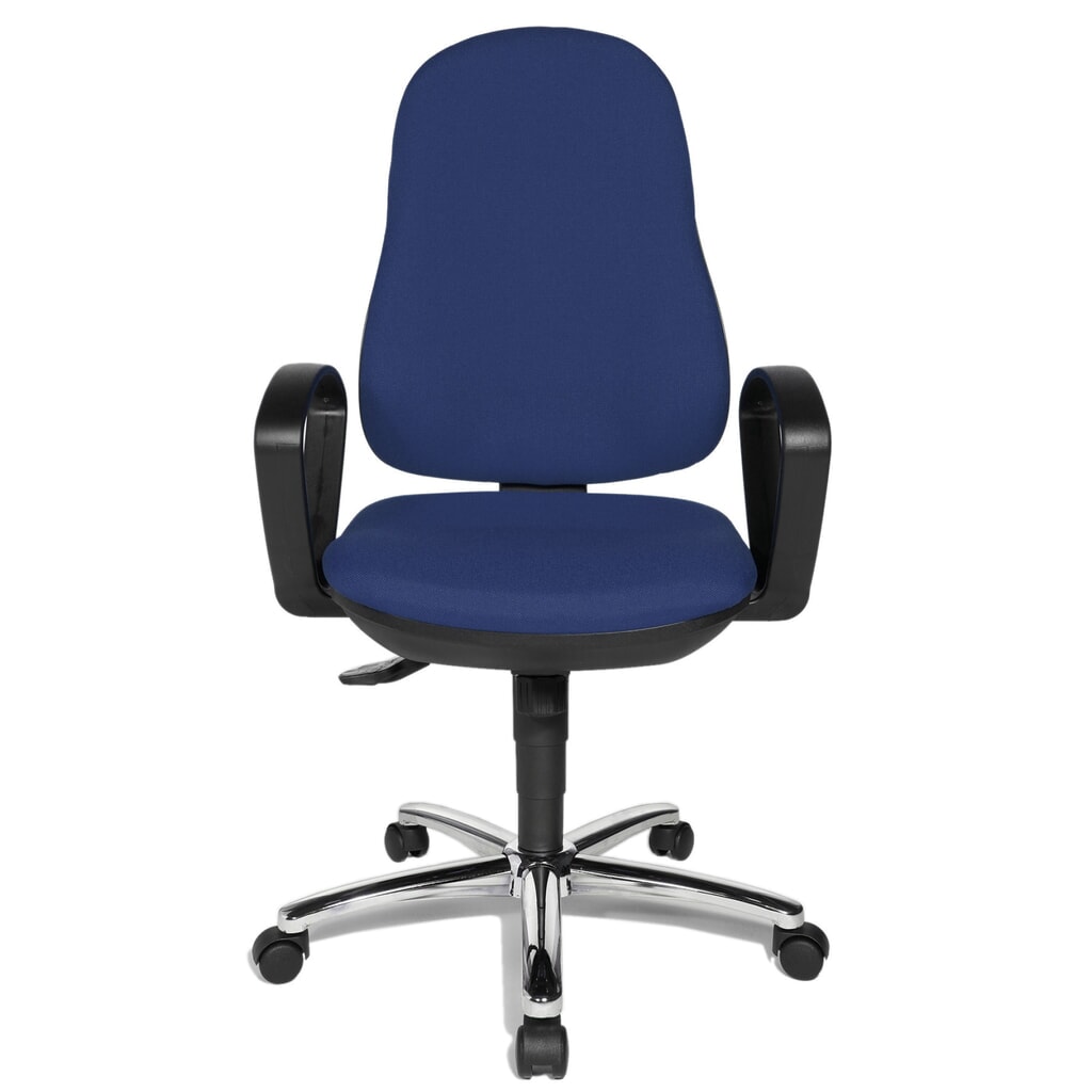 Topstar® Syncro-Steel II irodai forgószék, párnázott háttámla, kék Termékkép száma 1: Topstar® Syncro-Steel II irodai forgószék, párnázott háttámla, kék