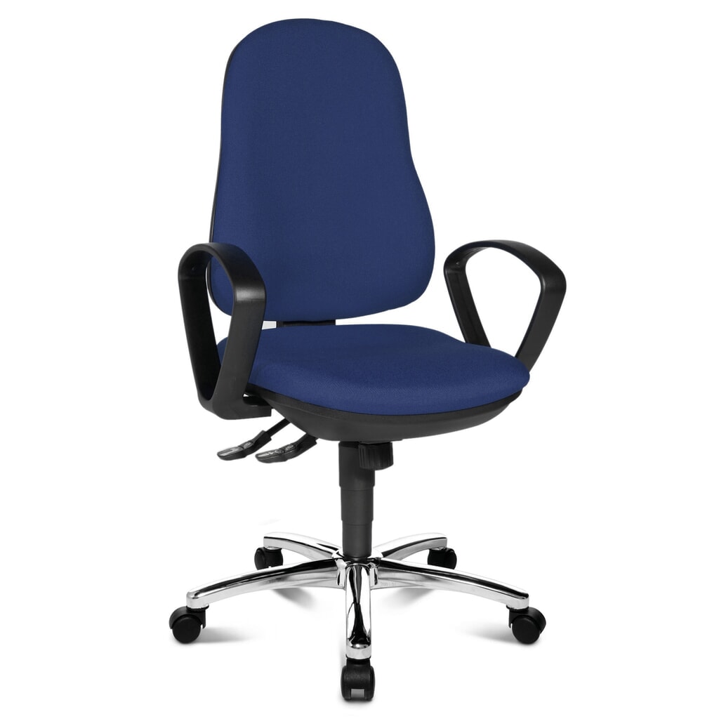 Topstar® Syncro-Steel II irodai forgószék, párnázott háttámla, kék Termékkép száma 6: Topstar® Syncro-Steel II irodai forgószék, párnázott háttámla, kék