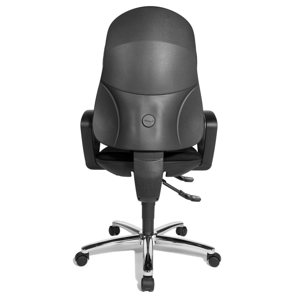 Termékkép száma 2: Topstar® Syncro-Steel II irodai forgószék, párnázott háttámla, fekete