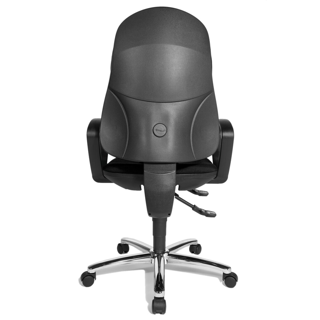 Termékkép száma 2: Topstar® Syncro-Steel II irodai forgószék, párnázott háttámla, fekete