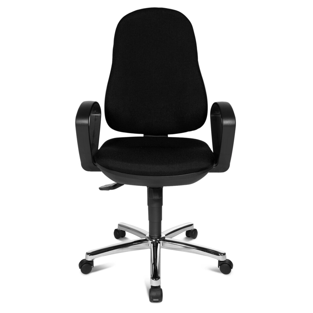 Topstar® Syncro-Steel II irodai forgószék, párnázott háttámla, fekete Termékkép száma 1: Topstar® Syncro-Steel II irodai forgószék, párnázott háttámla, fekete