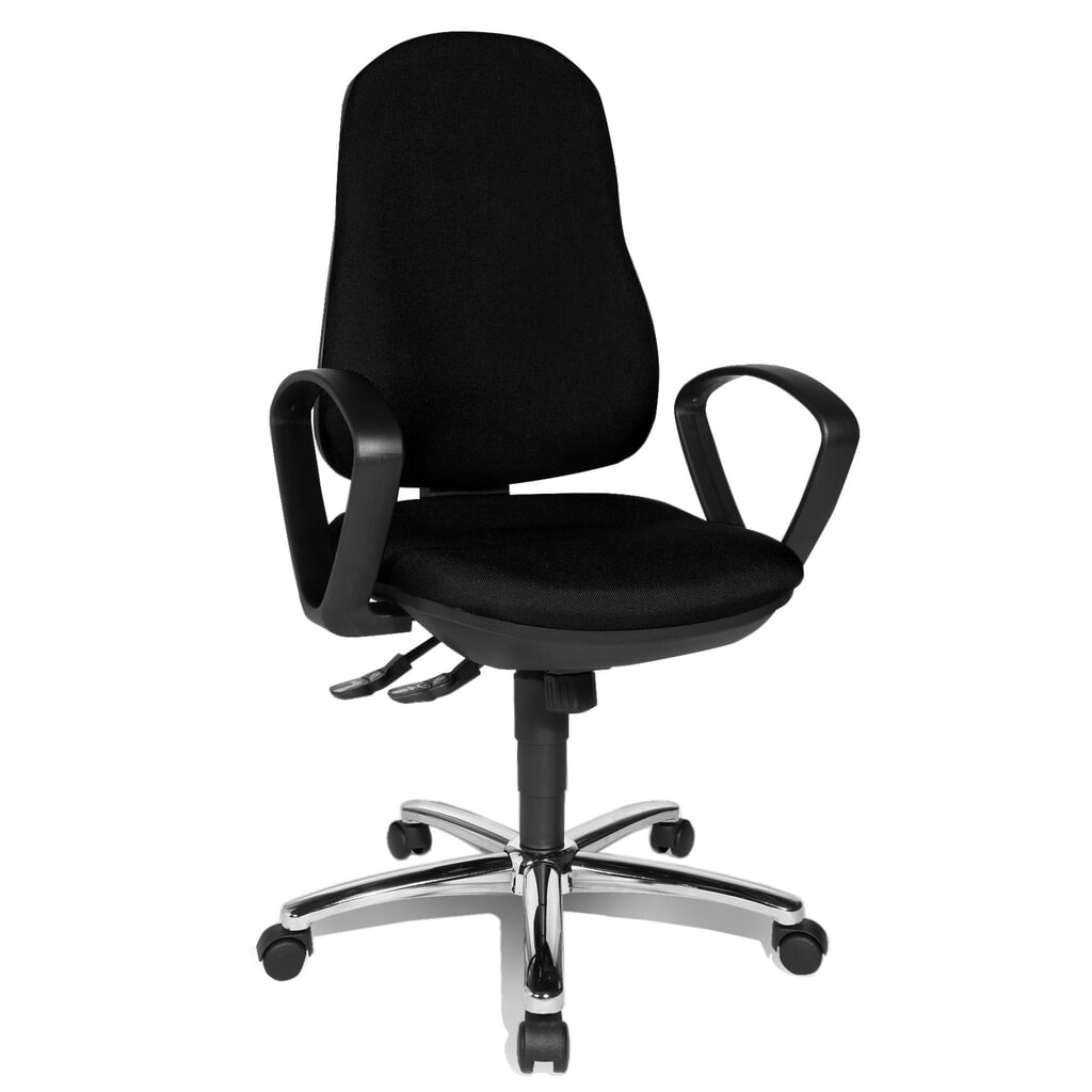 Termékkép száma 8: Topstar® Syncro-Steel II irodai forgószék, párnázott háttámla, kék